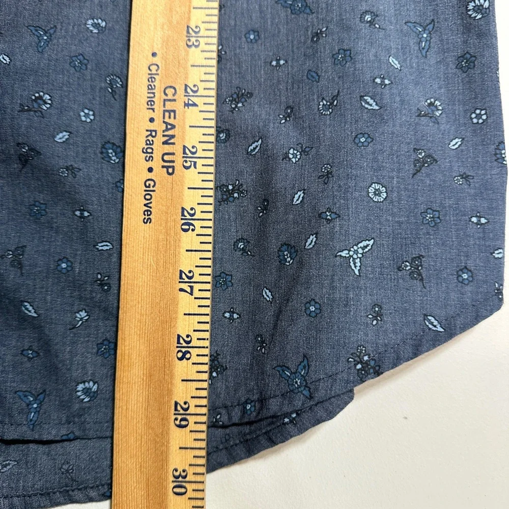 Levi's Men's‎ Long Sleeve Button Up Shirt XL Dark Blue Floral Print